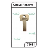 Chave Reserva Banheiro - 75691 PACOTE COM 5 UNIDADES